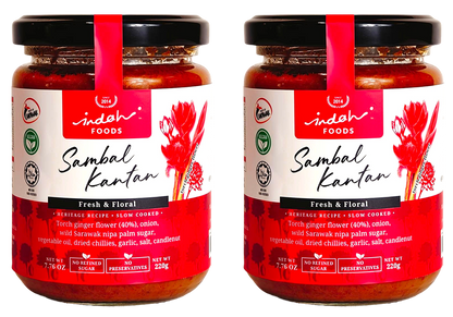 Indah Foods Sambal Kantan - Pack 2